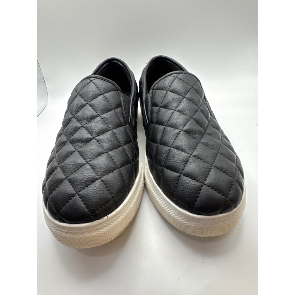 Madden Girl Quilted Black Slip On Sneakers Casual Comfort Platform‎ Shoes  8.5M